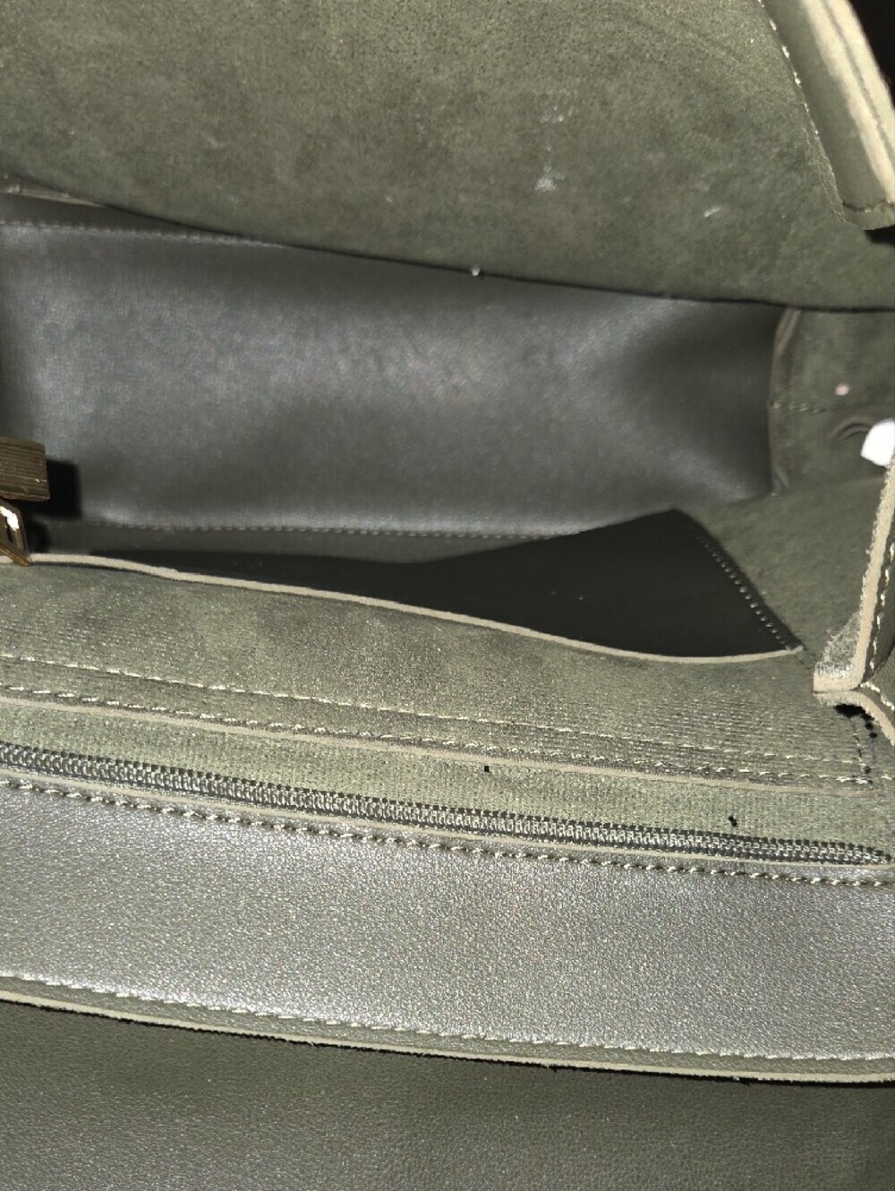 Imoshion Dark Olive Green Faux Leather Backpack with Tassel - Picture 3 of 4